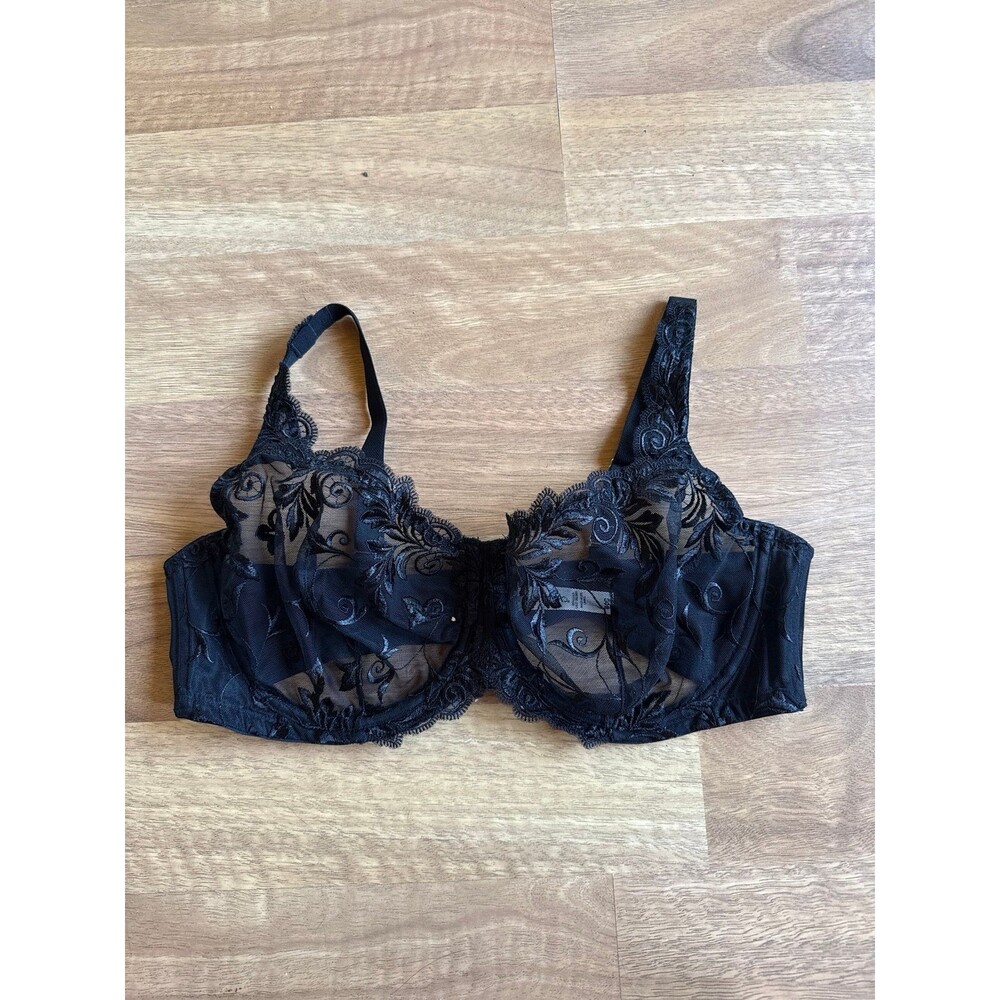 SOMA Black lace ivy motif underwire 40C bra
